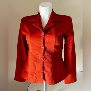 Vintage blazer orange rust color polyester size 9/10 made in USA.